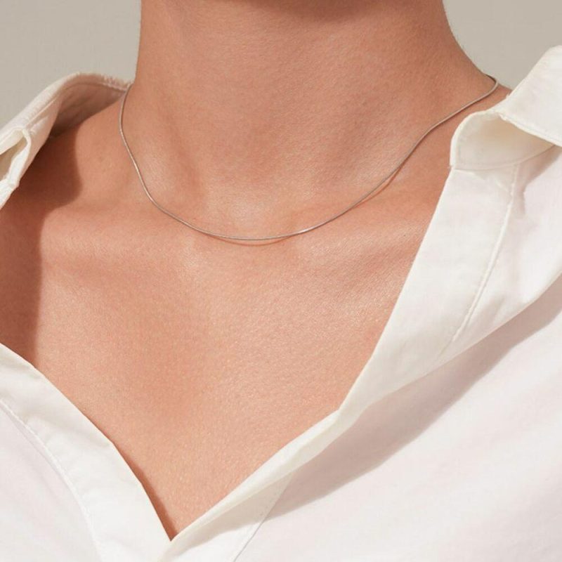 Colliers | Collier en Argent, Queue de Rat Pas de couleur – Femmes Bijoux Chaînes