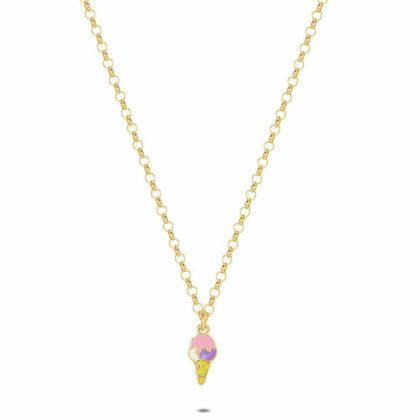 Colliers | Collier en Argent, Ton Or, Collier Avec Un Pendentif en Forme de Glace Multi – Enfants Bijoux Colliers