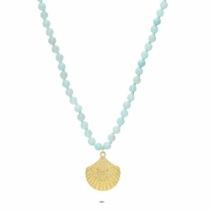 Colliers | Collier Haute Fantaisie, Grand Coquille Bleu ciel – Femmes Bijoux Bleu ciel