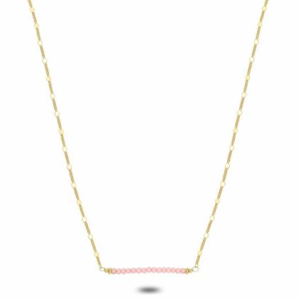 Colliers | Collier Haute Fantaisie, Petits Ronds, 15 Perles de Verre Rose Rose – Femmes Bijoux Colliers