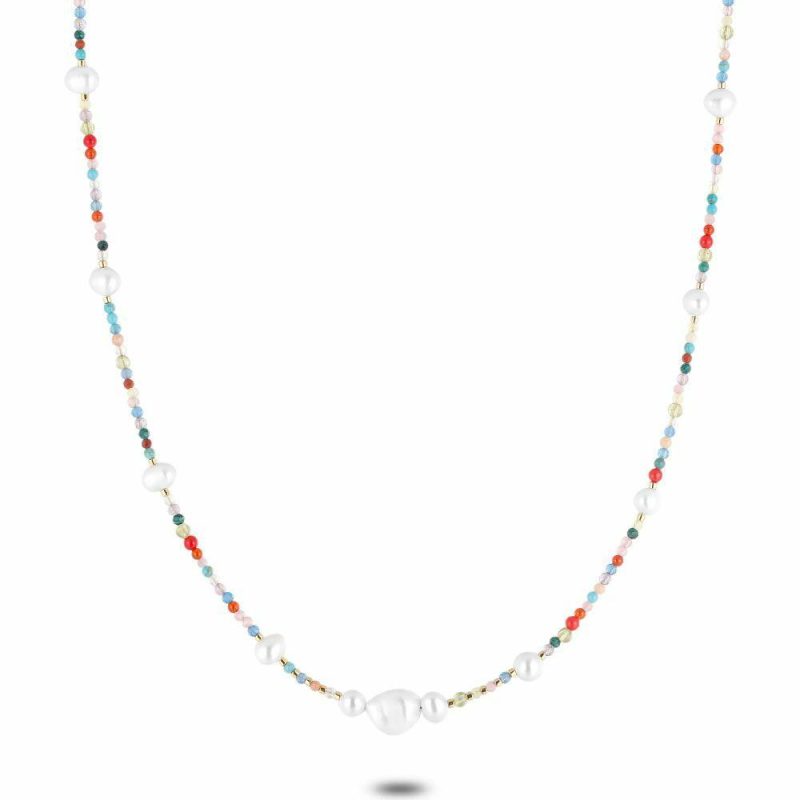 Colliers | Collier Haute Fantaisie, Pierres Multicolores, 11 Perles Multi – Femmes Bijoux Colliers