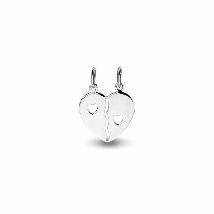 Pendentifs | Paire de Pendentifs en Argent, Motif Coeur Séparable – Femmes Bijoux Femmes