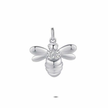 Pendentifs | Pendentif en Argent, Abeille, Zircons Blanc – Femmes Bijoux Blanc