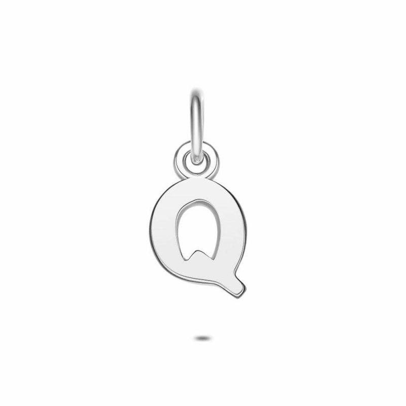 Pendentifs | Pendentif en Argent, Lettre Q Pas de couleur – Femmes Bijoux Femmes