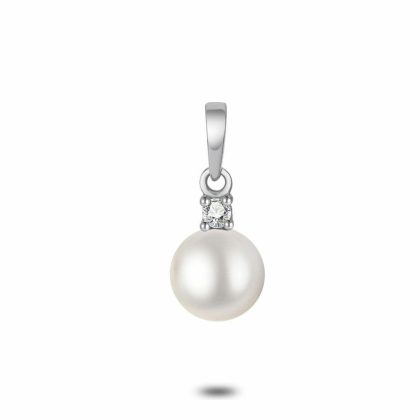 Pendentifs | Pendentif en Argent, Perle et Zircon Blanc – Femmes Bijoux Blanc