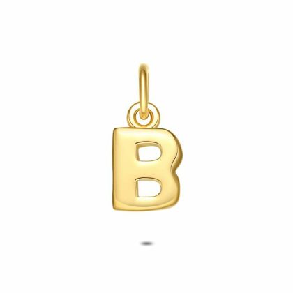 Pendentifs | Pendentif en Argent Plaqué Or 18Ct, Lettre B Pas de couleur – Femmes Bijoux Femmes