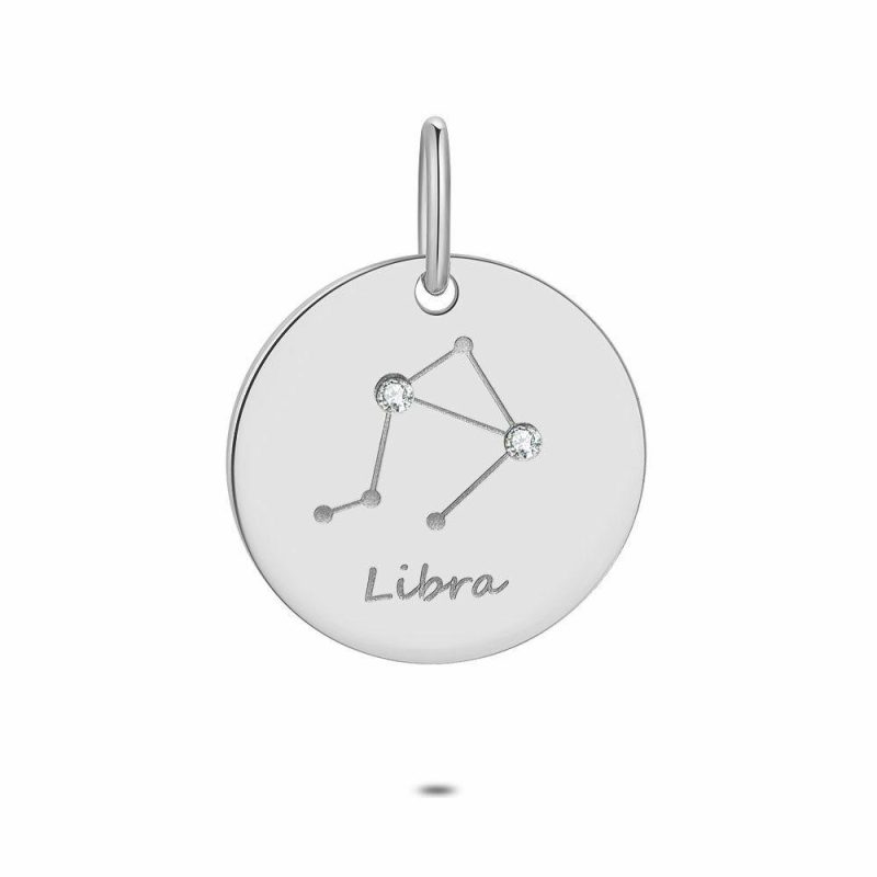 Pendentifs | Pendentif en Argent, Rond Avec Horoscope, Balance – Femmes Bijoux Femmes