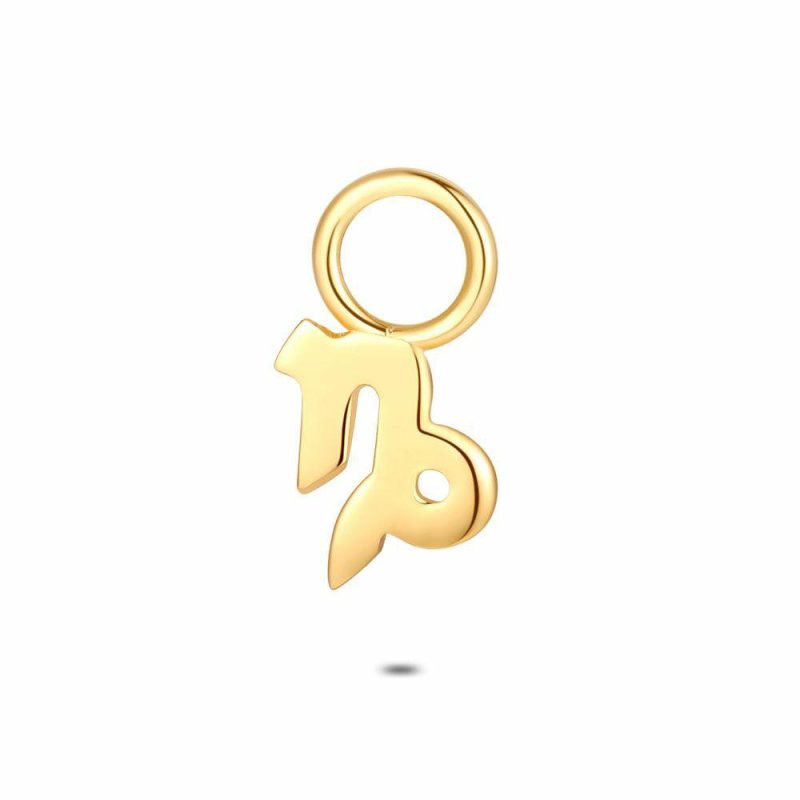 Pendentifs | Pendentif Pour Anneaux en Argent Plaqué Or 18Ct, Signe Astrologique, Capricorne Pas de couleur – Femmes Bijoux Femmes