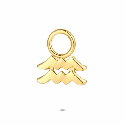 Pendentifs | Pendentif Pour Anneaux en Argent Plaqué Or 18Ct, Signe Astrologique, Verseau Pas de couleur – Femmes Bijoux Femmes