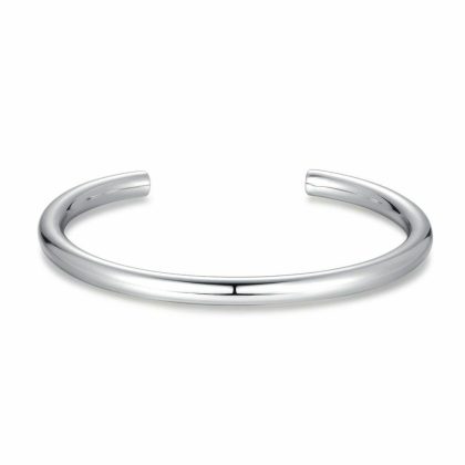 Bracelets | Bracelet en Acier Poli, Bangle Ouvert Pas de couleur – Femmes Bijoux Bracelets