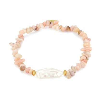 Bracelets | Bracelet Haute Fantaisie, Rose et Perle Rose – Femmes Bijoux Bracelets