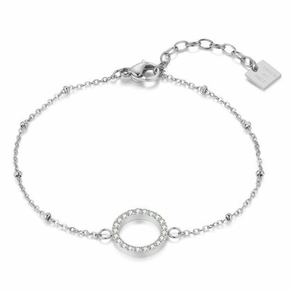 Bracelets | Bracelet en Acier Poli, Cercle Blanc – Femmes Bijoux Blanc