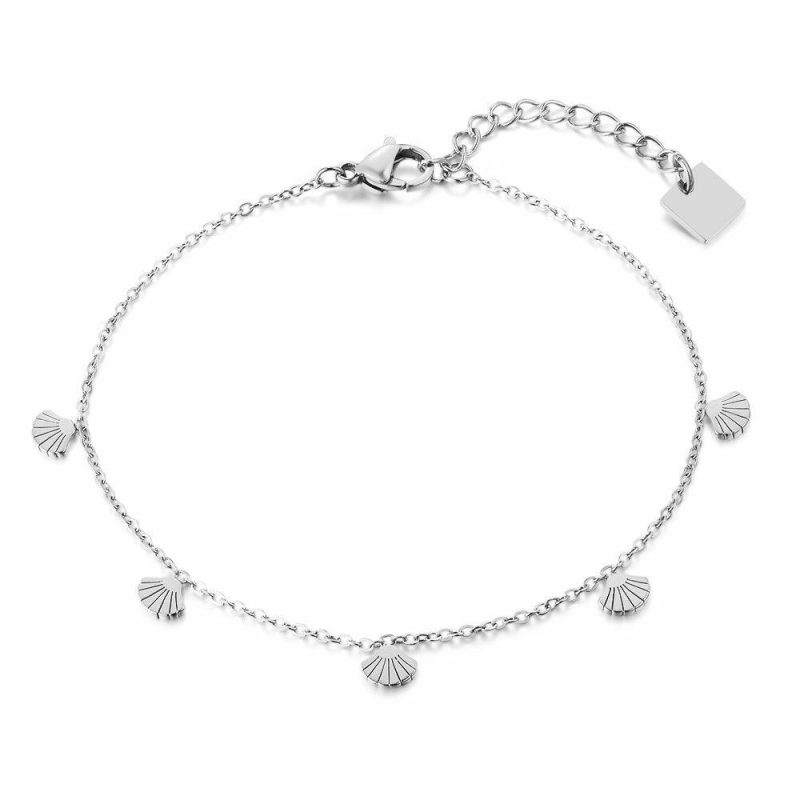 Bracelets | Bracelet en Acier Poli, Coquilles – Femmes Bijoux Bracelets