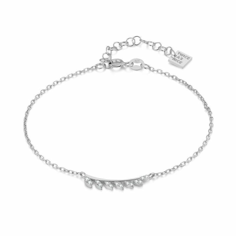 Bracelets | Bracelet en Argent, Branche, Zirconia Blanc – Femmes Bijoux Blanc