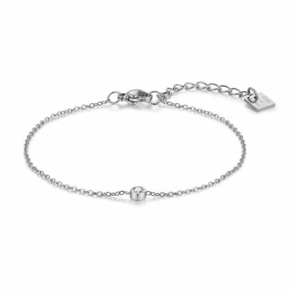 Bracelets | Bracelet en Acier Poli, 1 Cristal, 4 mm – Femmes Bijoux Bracelets