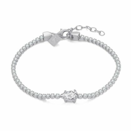 Bracelets | Bracelet en Argent, Tennis, Goutte Pierre Blanc – Femmes Bijoux Blanc